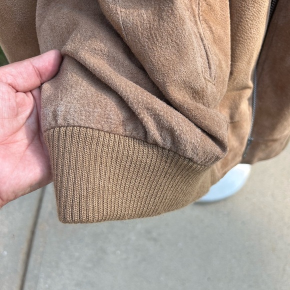 Boston Harbour Outdoor Wear Suede Leather Bomber Jacket Large/T EUC - Picture 6 of 9